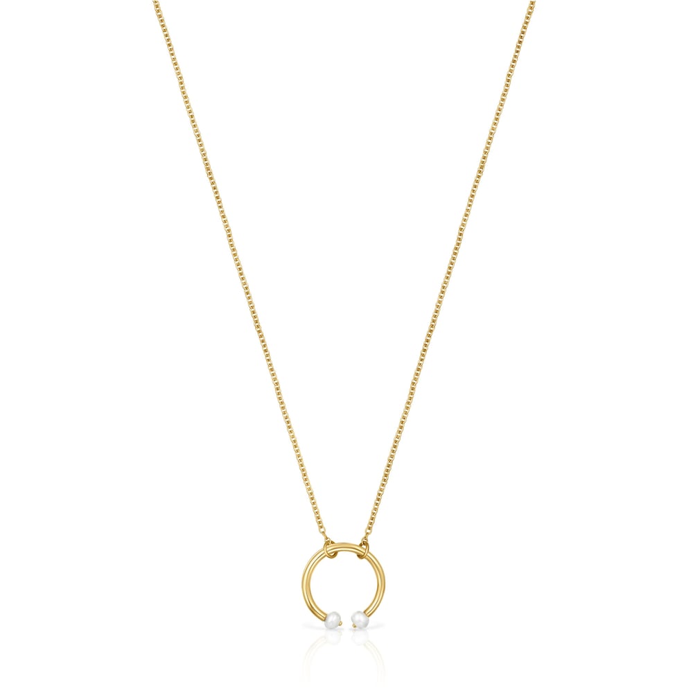 Collar Batala con baño de oro 18 kt sobre plata con Perla image number 0