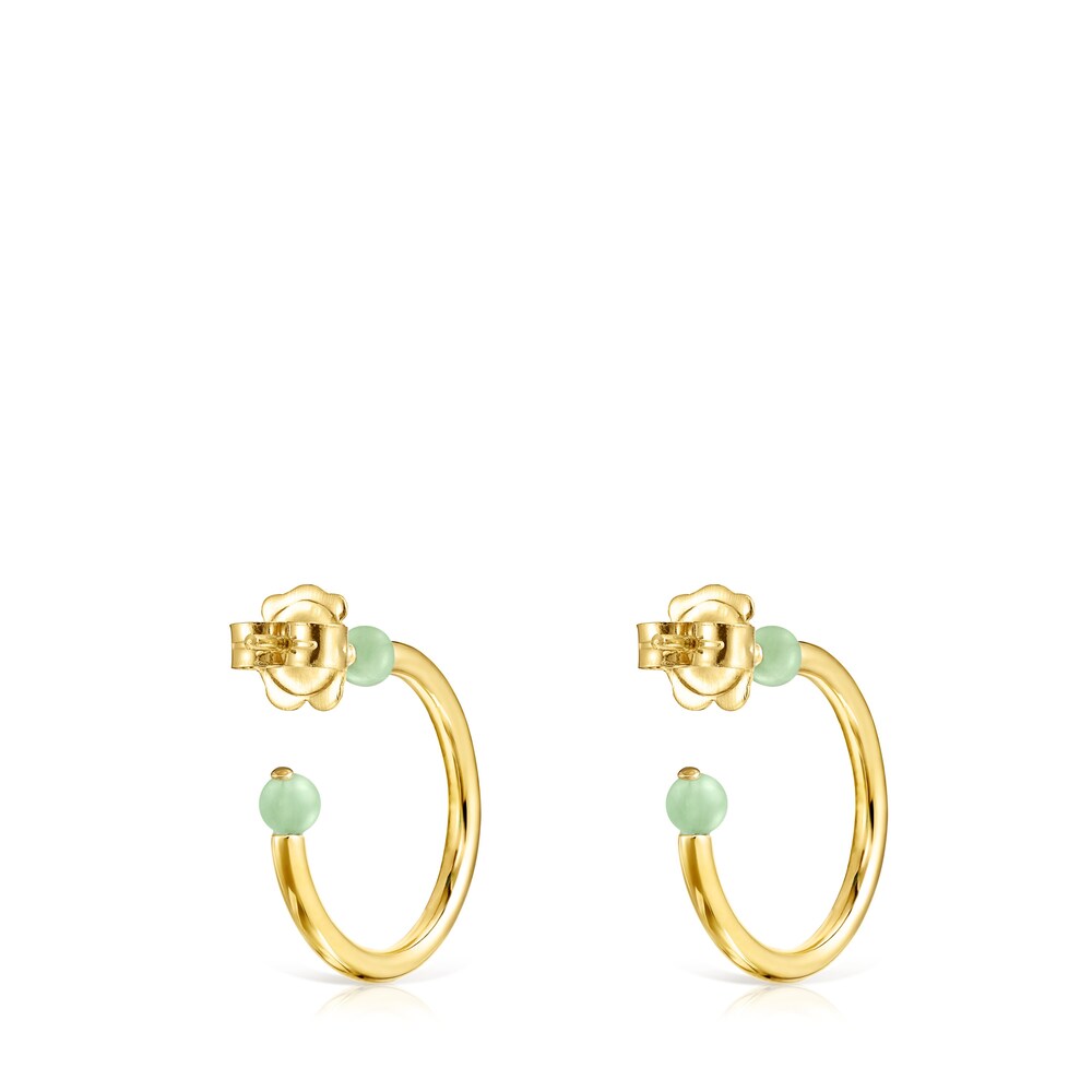 Batala Earrings in Silver Vermeil with Quartzite