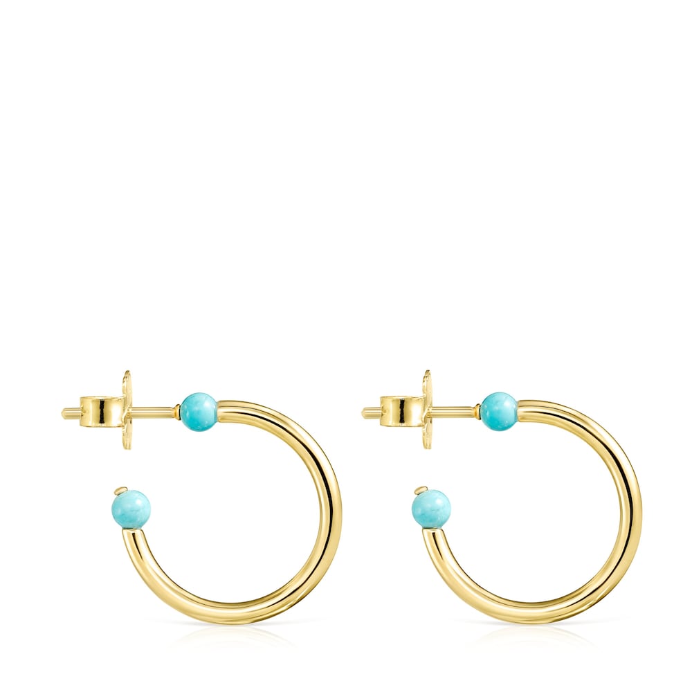 Batala Earrings in Silver Vermeil with Howlite