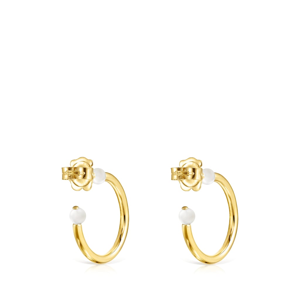 Batala Earrings in Silver Vermeil with Pearl