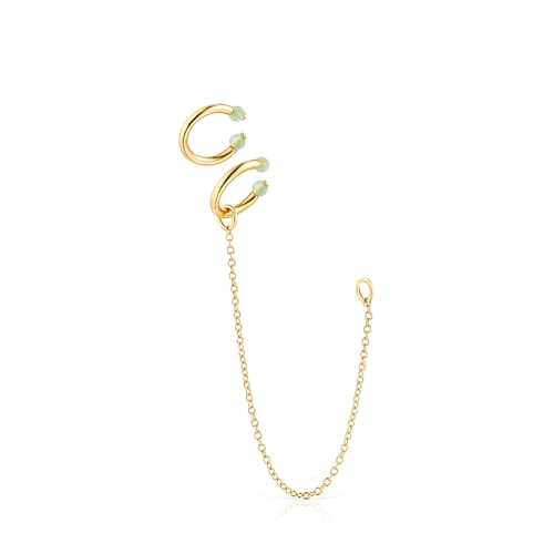 Pack of Batala Earcuffs in Silver Vermeil with Quartzite