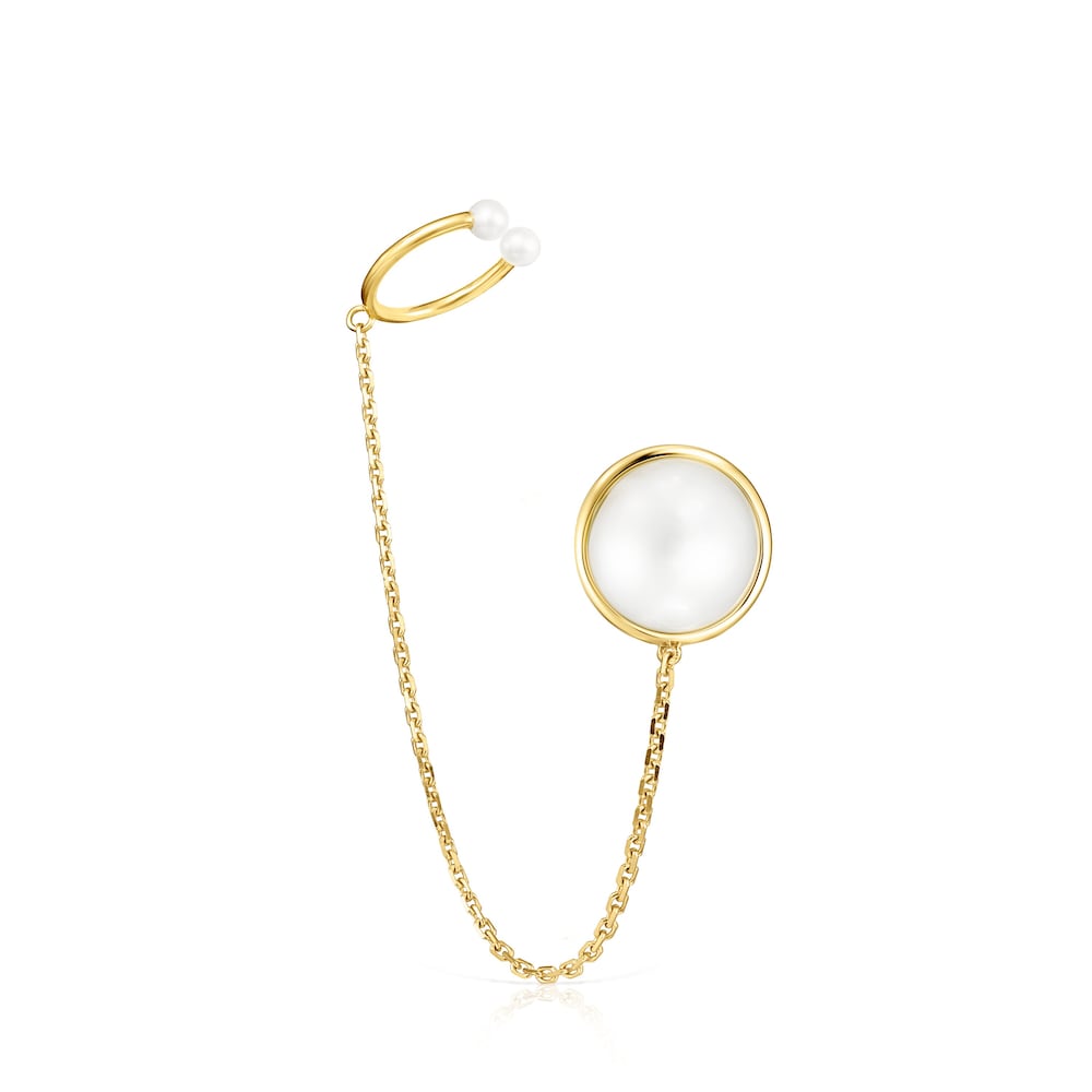 Earcuff de oro y perlas Avalon image number 0
