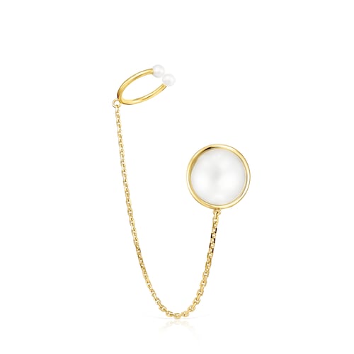 Gold and Pearls Avalon Earcuff