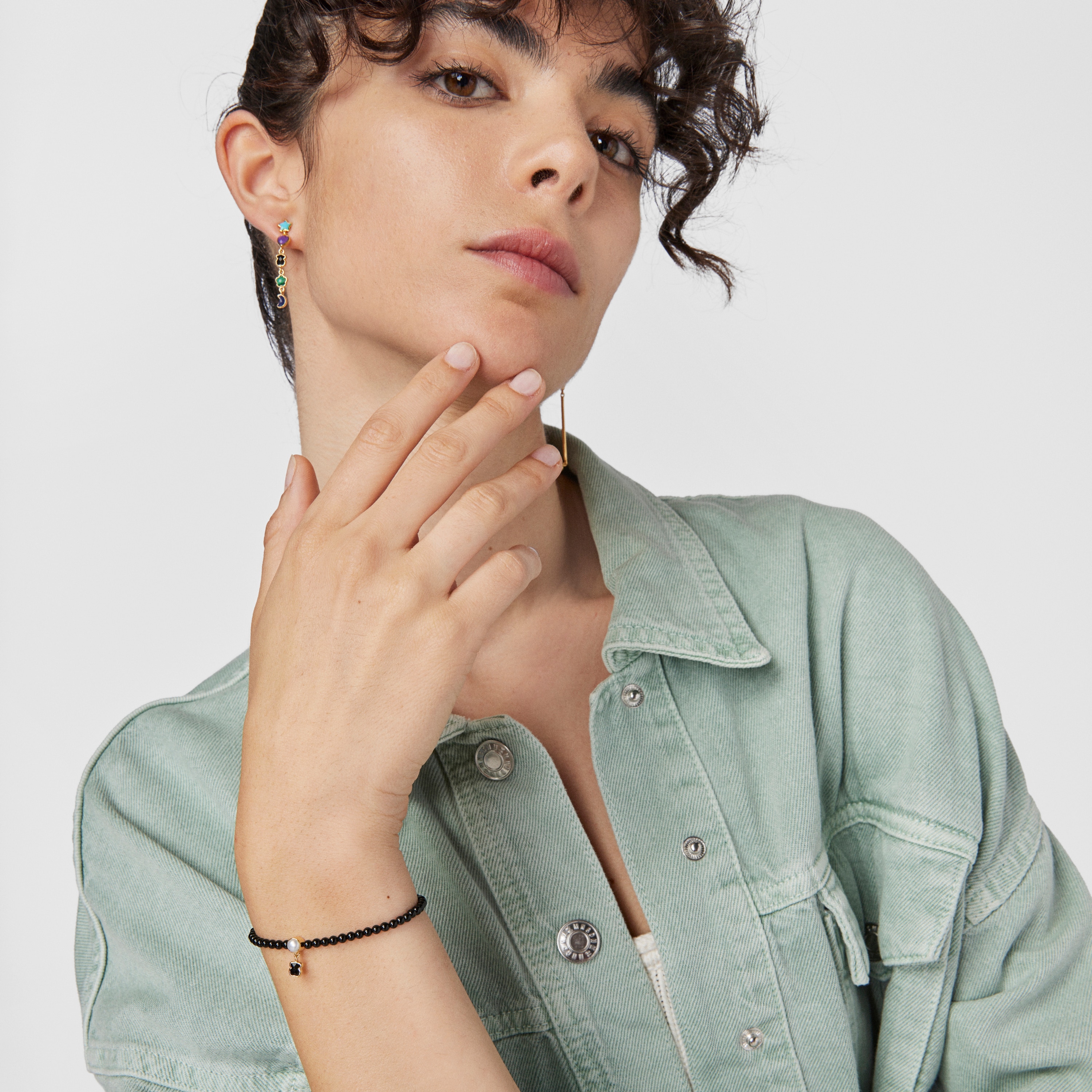 Glory Bracelet in Onyx and 18K gold vermeil with Pearl