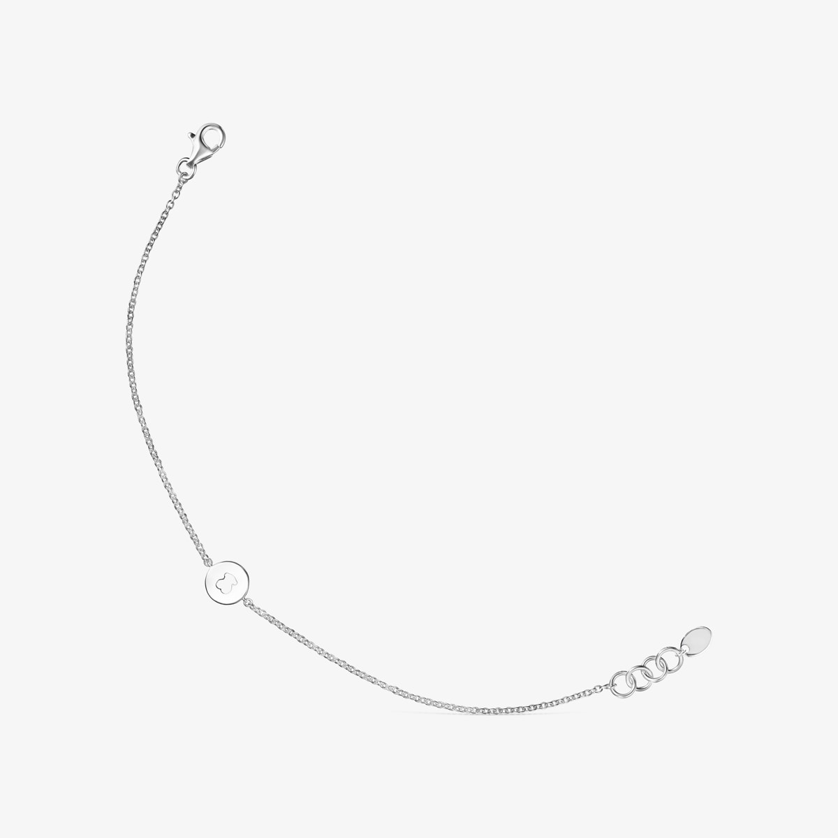 Tous - Pulsera De Plata Disco Oso Glory - Plateado