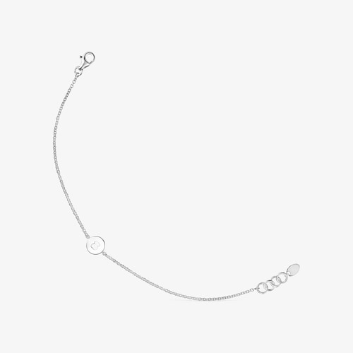 Bracciale con disco in argento con orso gloria