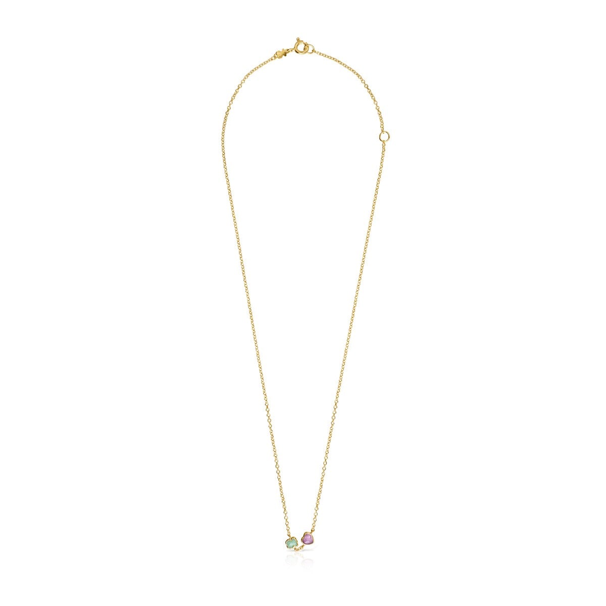 Glory Necklace in Silver Vermeil with Amazonite and Amethyst