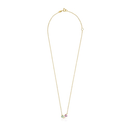 Glory Necklace in Silver Vermeil with Amazonite and Amethyst