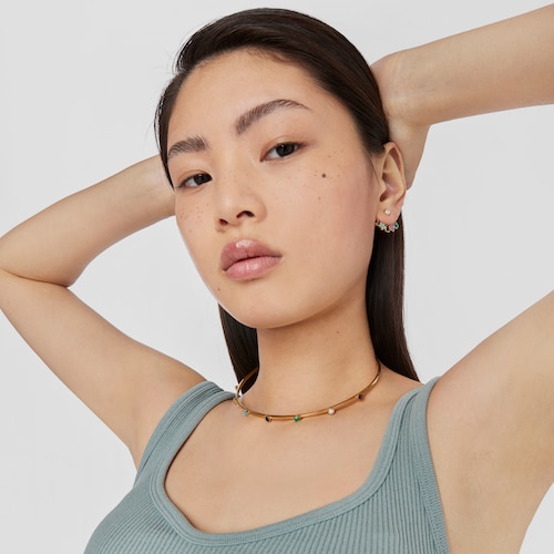 Glory Choker in Silver Vermeil with Gemstones