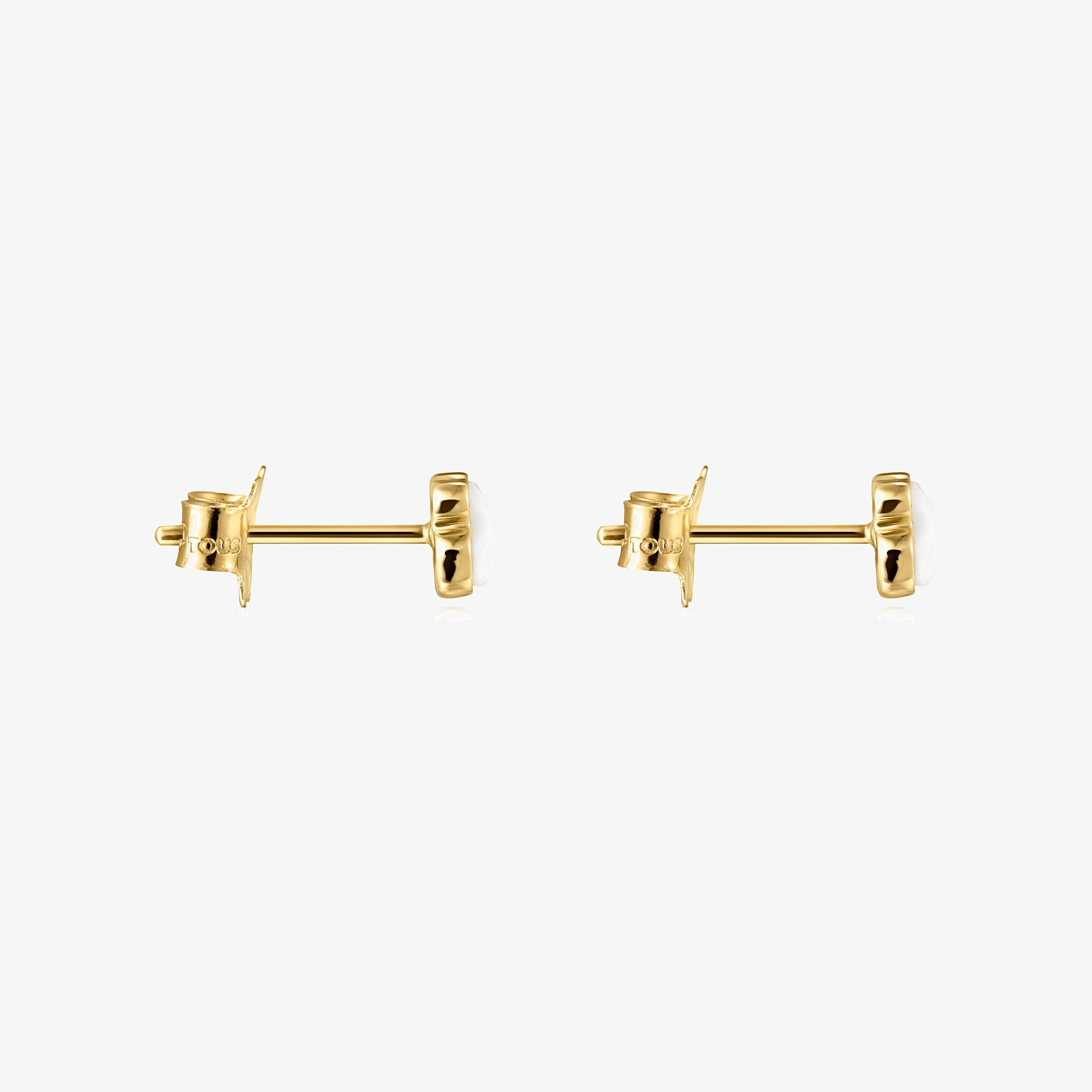 18K solid gold and Mother-of-Pearl Glory Earrings