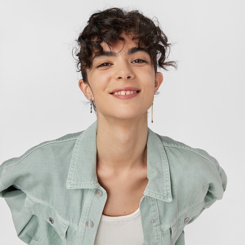 Arracades llargues amb bany d'or 18 kt sobre plata&nbsp;amb gemmes&nbsp;Glory