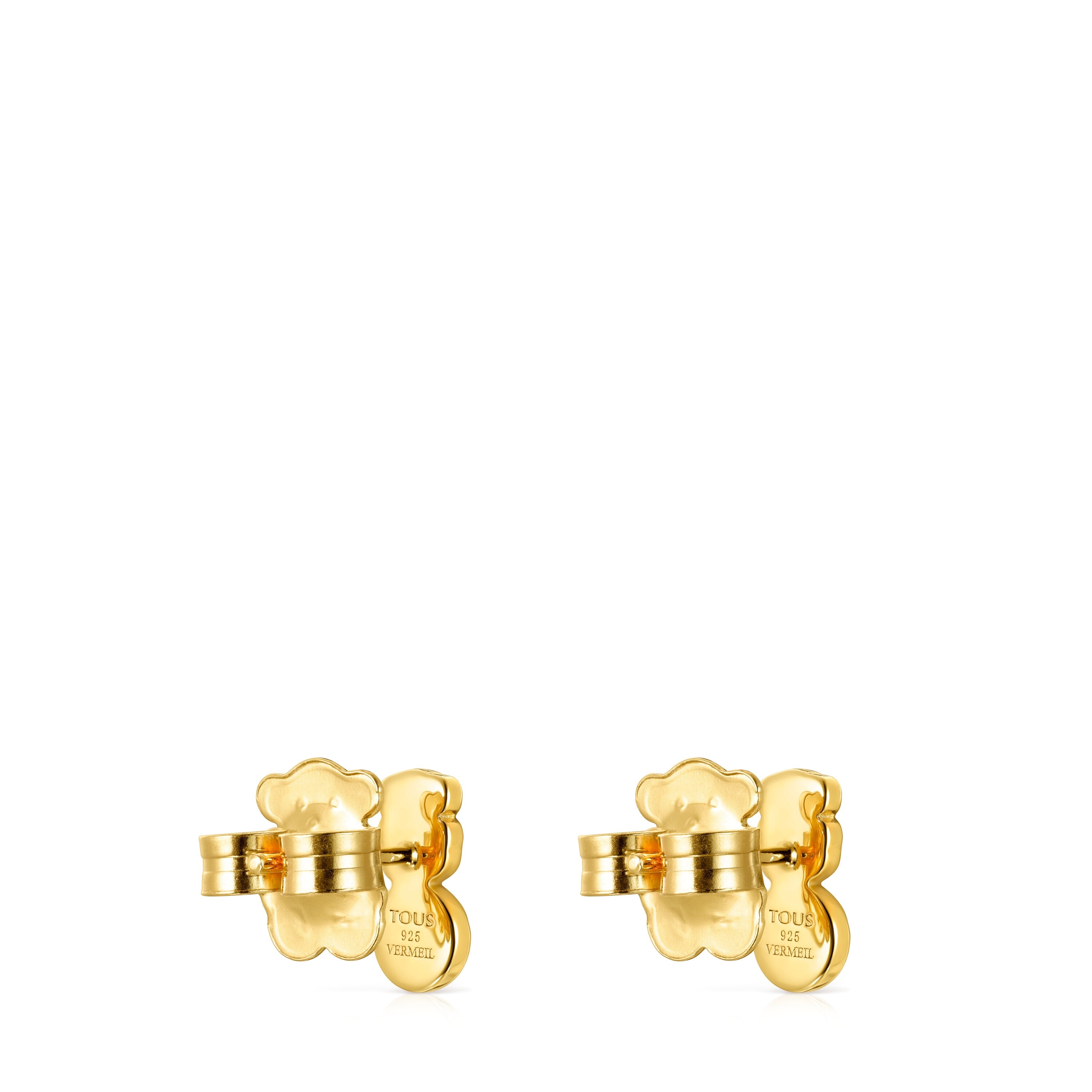 Glory Earrings in Silver Vermeil with Onyx and Pearl | TOUS