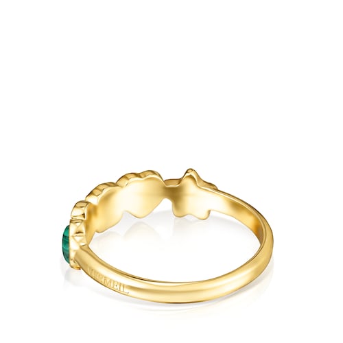 Glory Ring in Silver Vermeil with five multicolor Gemstones motifs