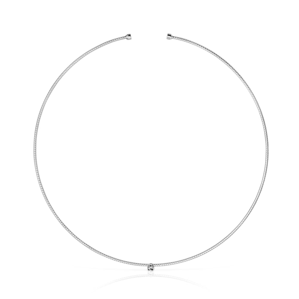 Light Choker in White Gold with Diamonds