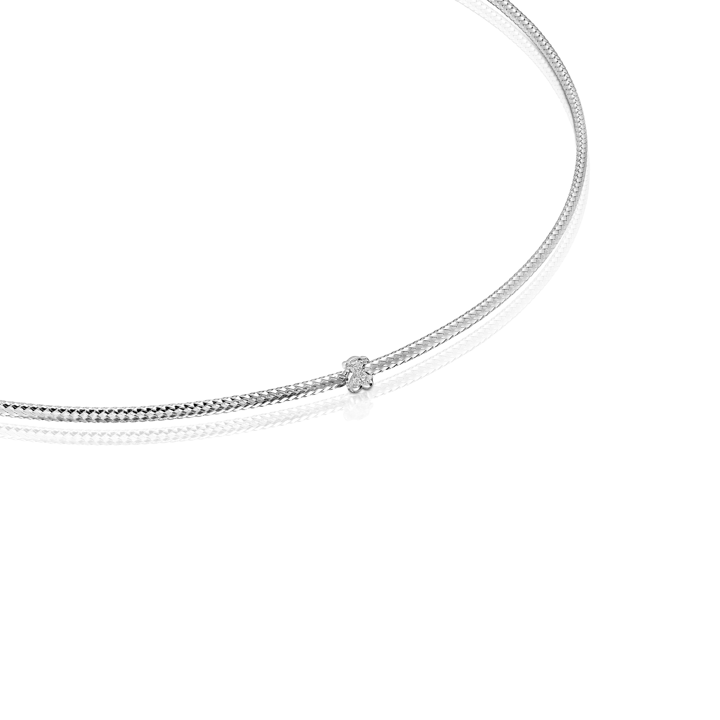Light Choker in White Gold with Diamonds