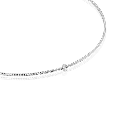 Light Choker in White Gold with Diamonds