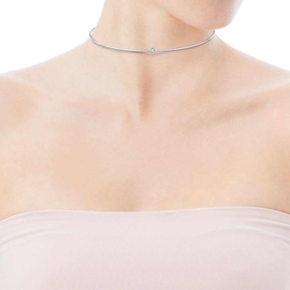 Cadena Light de Oro blanco con Diamantes