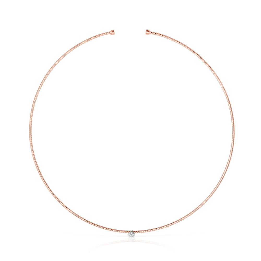 Light Choker in Rose Gold with Diamonds