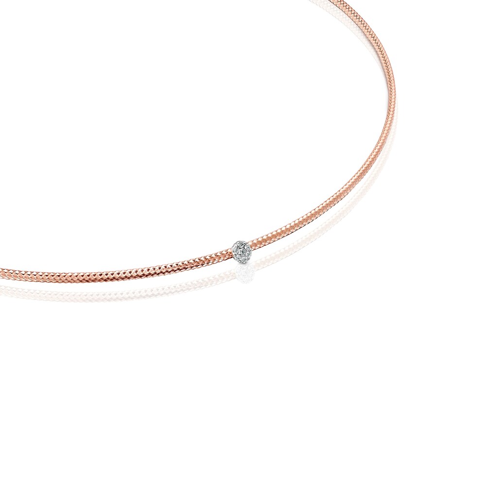 Light Choker in Rose Gold with Diamonds