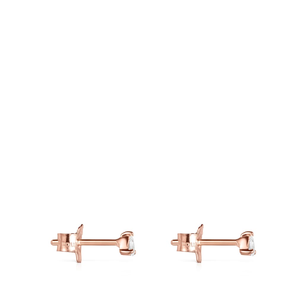 Pendientes Light de Oro rosa con Diamantes