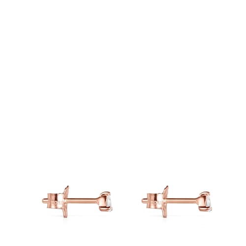 Light Earrings in Rose Gold with Diamonds