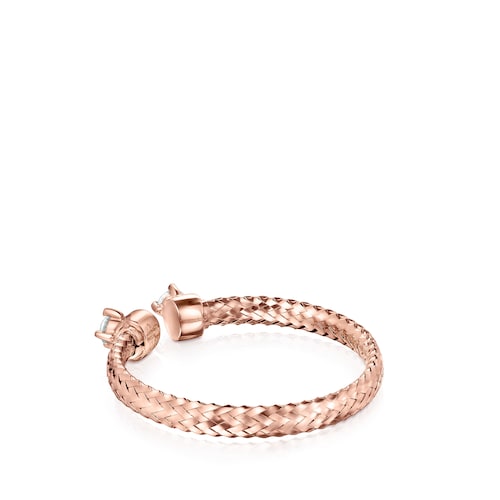 Light open Ring in Rose Gold with Diamonds