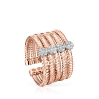Light Ring in Rose Gold with Diamonds