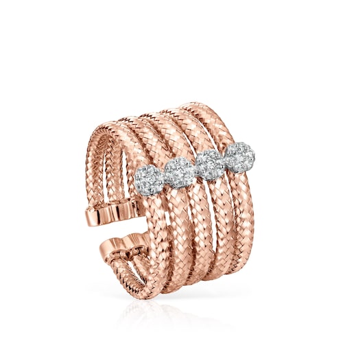 Light Ring in Rose Gold with Diamonds image number 0