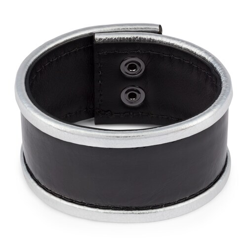 Cuff fiocchi negro-plata image number 0