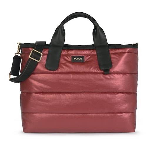 Capazo Pleat Up rosa-negro