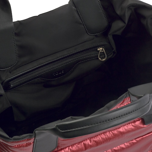Capazo Pleat Up rosa-negro