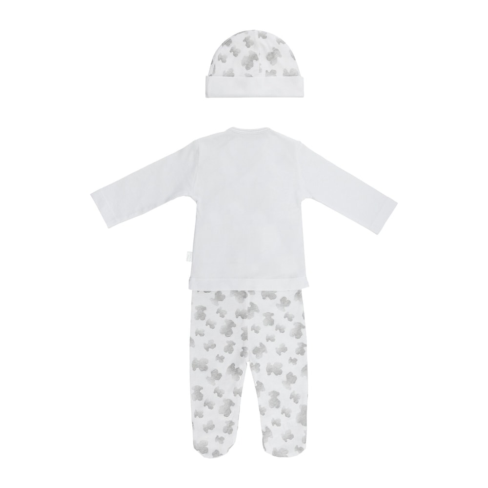 Set de cl&iacute;nica cruzado Love gris