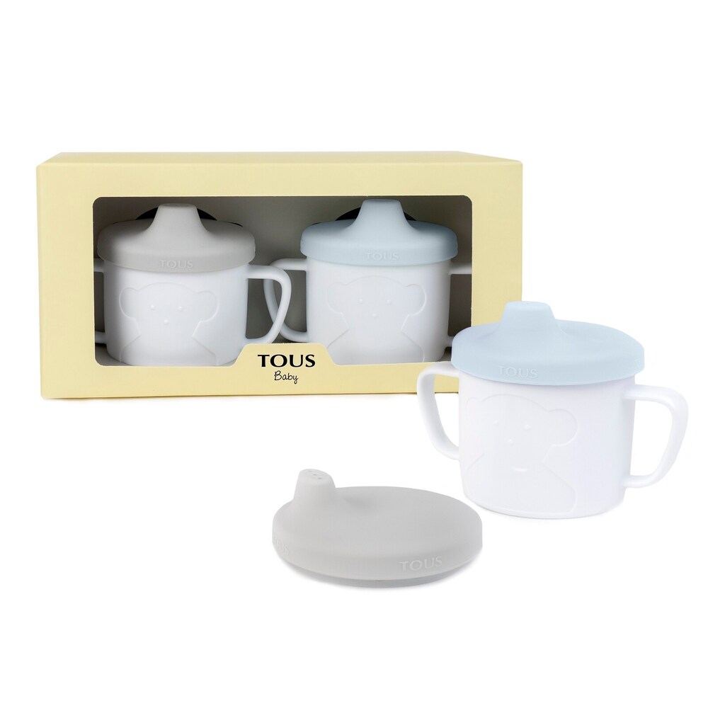 Set de tazas beb&eacute; Cup Bear azul celeste