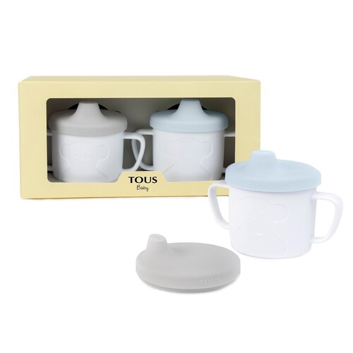 Set de tazas beb&eacute; Cup Bear azul celeste