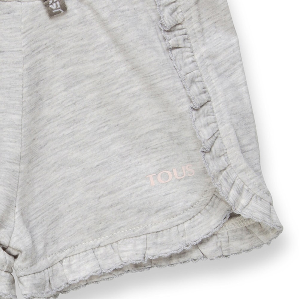 Short de fille sport gris