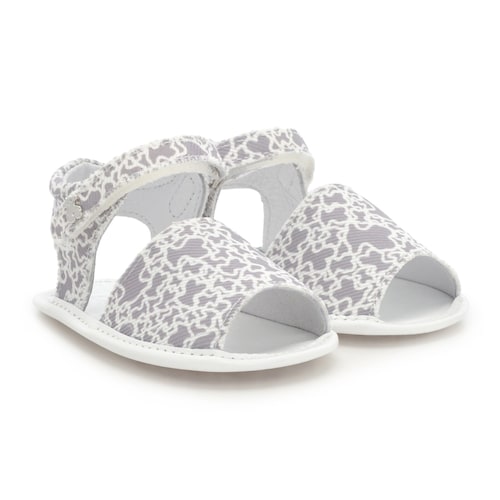 Kaos Mini Run baby canvas sandals in grey image number 0
