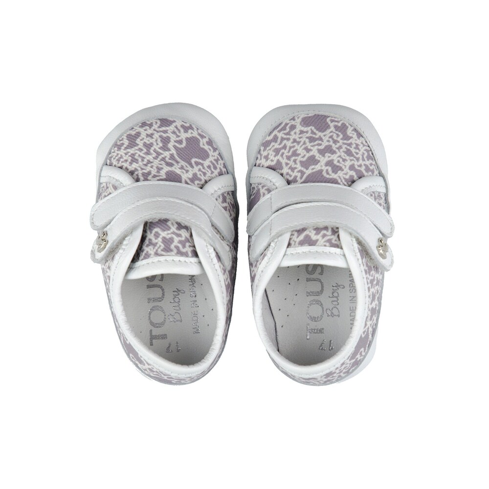 Kaos Mini Run baby canvas sport shoes in grey