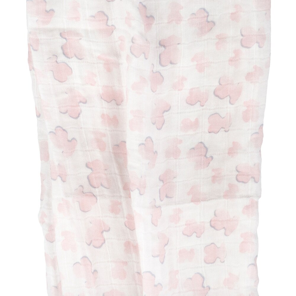 Cobija bamb&uacute; Osos plateados rosa