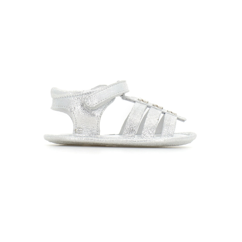 Mini Walk Bear Roman sandals in silver