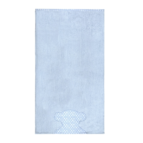 Multi-bear beach towel in sky blue