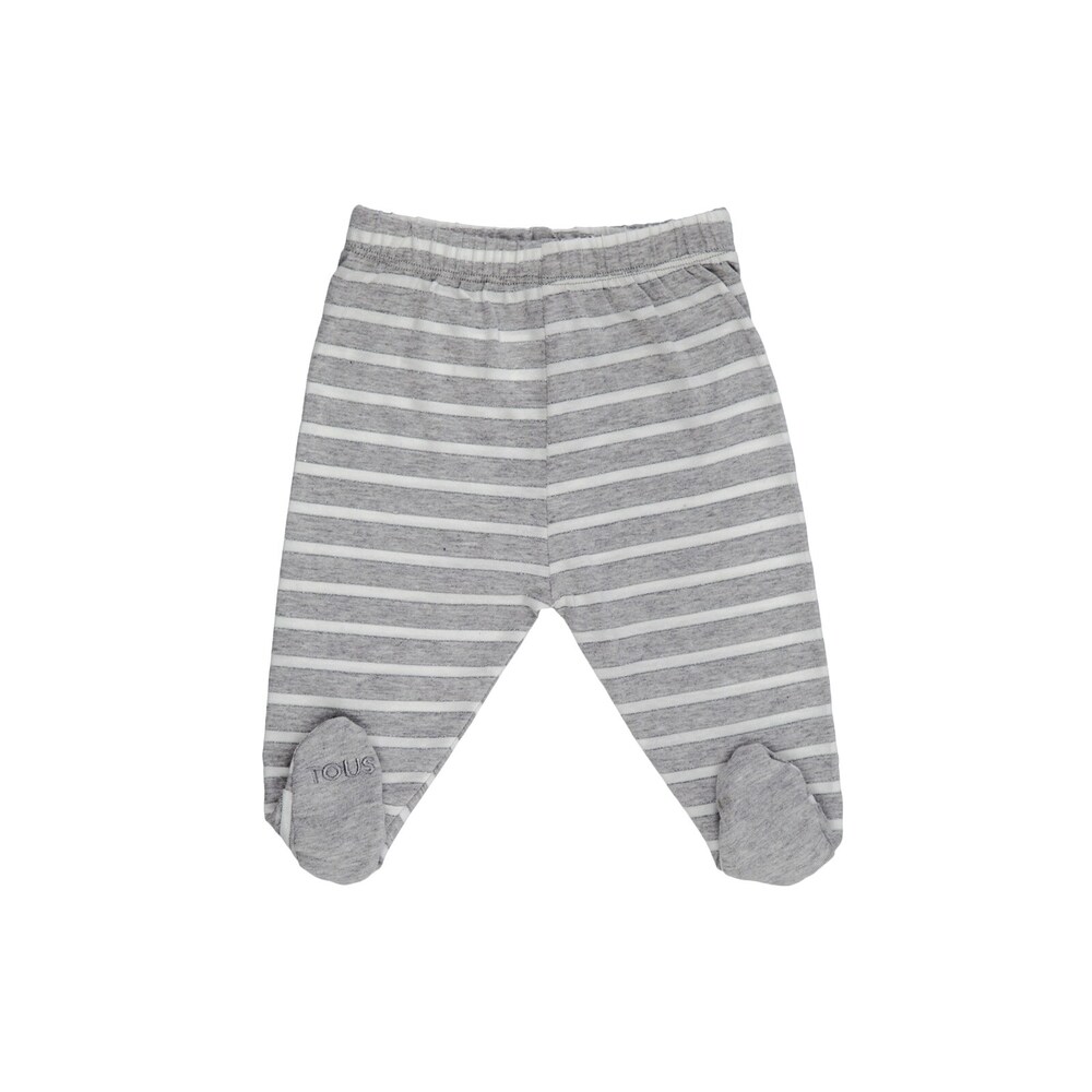 Radiant T-shirt and striped leggings set in grey