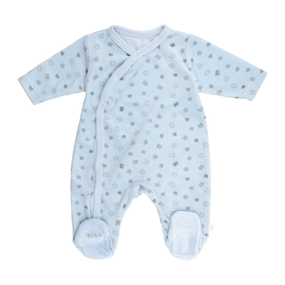 Baby Bear sleepsuit in Sky Blue