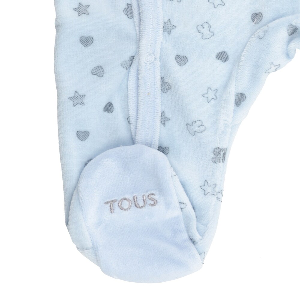 Baby Bear sleepsuit in Sky Blue