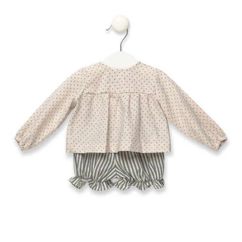 Conjunto de blusa y pololo Class Verde/Beige image number 0