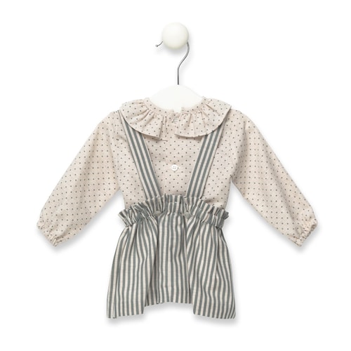 Conjunto blusa e saia com alças Class Verde