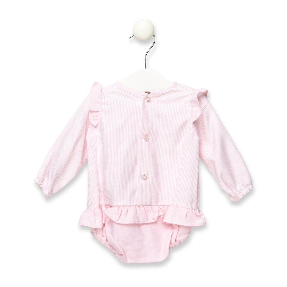 Cord pleated body in Pink