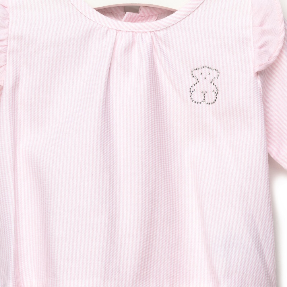 Cord pleated body in Pink