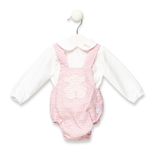 Conjunto de camisa y ranita Drip Rosa