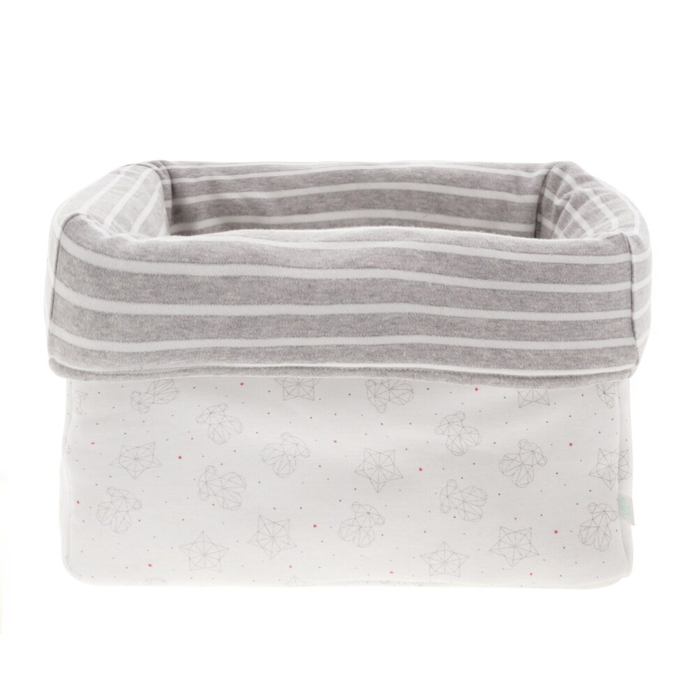 Galaxy padded fabric baby basket in White