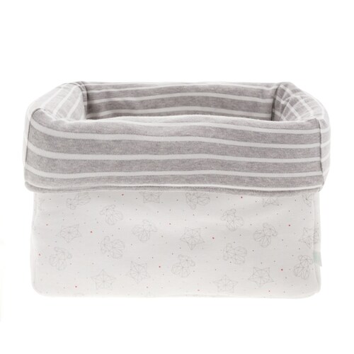Galaxy padded fabric baby basket in White